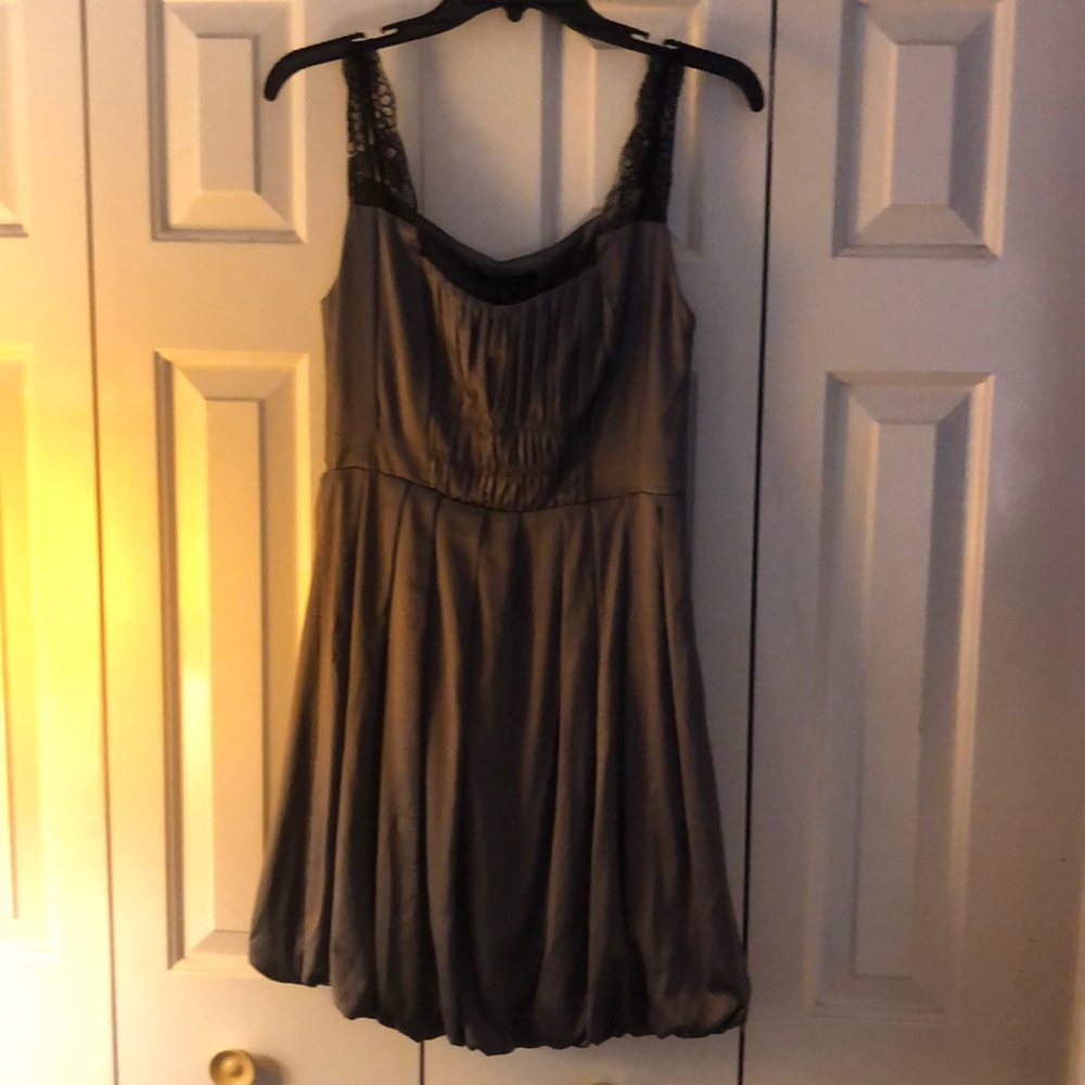 Gray ruffle dress